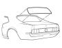 FORD MUSTANG 1971-1973 COUPE JOINT DE LUNETTE VITRE ARRIERE Rear Window Seal SCOTT DRAKE D1ZZ-6542084-A