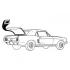 FORD MUSTANG 1974-1978 SPORTSROOF FASTBACK hatch door w/s DANIEL CARPENTER D4ZZ-6943720