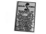 FORD MUSTANG 1967-1968 AUTOCOLLANT Shelby Tire Pressure High Speed Decal SCOTT DRAKE DF-158