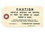 FORD MUSTANG 1964-1969 ETIQUETTE DE MISE EN GARDE D UTILISATION Caution driven instruction Tag SCOTT DRAKE DF-208
