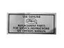 FORD MUSTANG 1964-1965 AUTOCOLLANT MOTEUR DE FILTRE A AIR Air cleaner service instructions decal SCOTT DRAKE DF-83
