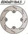 KIT BRAKE DISQUE DE FREIN ARRIERE FIXE ROND DIS1184 240MM SUZUKI XF 650 FREEWIND 1997-2001