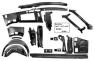 FORD MUSTANG 1967-1968 FASTBACK LATERAL GAUCHE NON ASSEMBLE quarter/door frame kit rh MUSCLECAR GT 3645TA