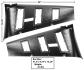 FORD MUSTANG 1964-1966 FASTBACK quarter vent trim pr MUSCLECAR GT M3548T