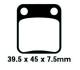 EBC HH PLAQUETTES ARRIERE SFA054HH MASH 125 CAFE RACER 2014-2018