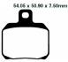 EBC HH PLAQUETTES ARRIERE SFA266HH PIAGGIO X8 125 2004-2005 (Montage 1)