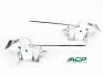 FORD MUSTANG 1971-1973 CABRIOLET PAIRE DE SUPPORTS POUR PARE SOLEIL sunvisor bracket assembly with rod convertible pair ACP FM-BS016B D2ZZ-7604144/45-A ***