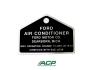 FORD MUSTANG 1964-1973 TAG EN METAL POUR COMPRESSEUR D AIR CONDITIONNE CLIMATISATION SOUS LICENCE OFFICIELLE FORD a/c compressor tag metal ford official licensed product ACP FM-EA005A 19A688 ***