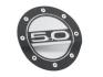FORD MUSTANG 2015-2023 5.0 Blk/silvr Fuel Door  DRAKE MUSCLE CARS FR3Z-6640526-5B