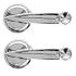 FORD THUNDERBIRD 1961-1963 PAIRE DE POIGNEES DE PORTE ET DE FENETRE AVEC LEVIER CHROME Door & Quarter Window Handle With Chrome Knob Pair ACP FT-BW031 C1SB-6323352-B