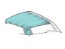 FORD MUSTANG 1965-1968 FASTBACK CIEL DE TOIT BLEU TURQUOISE headliner Aqua SCOTT DRAKE HL-FM-FB-65-AQ