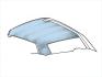 FORD MUSTANG 1969-1970 SPORTSROOF FASTBACK ET SHELBY CIEL DE TOIT BLEU CLAIR Headliner Light Blue SCOTT DRAKE HL-FM-FB-69-IG