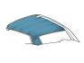 FORD MUSTANG 1969-1970 SPORTSROOF FASTBACK ET SHELBY CIEL DE TOIT Headliner Medium Blue SCOTT DRAKE HL-FM-FB-69-MB