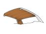 MERCURY COMET 1963-1965 HARDTOP INTERIEUR DE TOIT GINGEMBRE headliner Ginger SCOTT DRAKE HL-FO-HT-63-GI
