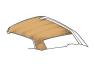 MERCURY COMET 1963-1965 HARDTOP INTERIEUR DE TOIT BRUN headliner Light Tan SCOTT DRAKE HL-FO-HT-63-TA