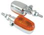 PAIRE DE CLIGNOTANTS AJUSTABLE CHROME*