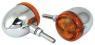 PAIRE DE CLIGNOTANTS BULLET CHROME COURT*