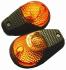 PAIRE DE CLIGNOTANTS RPTITEURS ORIGIN CARBONE/ORANGE* INDFCBN
