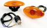 PAIRE DE CLIGNOTANTS RPTITEURS OVALE ORANGE SMALL*