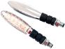 PAIRE DE CLIGNOTANTS LED TORPEDO CHROME*