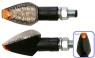 PAIRE DE CLIGNOTANTS LED FORCE COURT NOIR*INDLED25