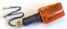 PAIRE DE CLIGNOTANTS MINI NOIR/ORANGE LONG* INDMLBLK