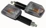PAIRE DE CLIGNOTANTS MINI CARBONE/TRANSPARENT LONG* INDMLCBNT