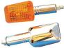 PAIRE DE CLIGNOTANTS MINI CHROME/ORANGE LONG* INDMLCH