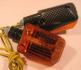 PAIRE DE CLIGNOTANTS MINI CARBONE/ORANGE COURT*INDMSCBN