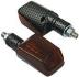 PAIRE DE CLIGNOTANTS MINI CARBONE/FUME COURT* INDMSCBNS