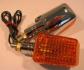 PAIRE DE CLIGNOTANTS MINI CHROME/ORANGE COURT* INDMSCH