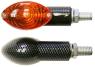 PAIRE DE CLIGNOTANTS CAT EYE EFFET CARBONE/ORANGE* INDUCECBNE