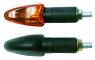 PAIRE DE CLIGNOTANTS MINI SPEAR NOIR/ORANGE LONG* INDULSPEBLK