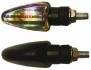 PAIRE DE CLIGNOTANTS MINI SPEAR NOIR/IRIDIUM COURT* INDUSSPEBLKI
