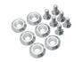 JEEP WRANGLER 1997-2006 TJ SET DE VIS ET BOULON POUR CAPOT External hood hardware set SCOTT DRAKE JP-120010-BL