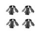 LOT DE 4 CACHE ECROUS GRIS Lw90 Charcoal Lugnut Covers LEGENDARY WHEEL LW-HC028C