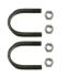 FORD MUSTANG 1964-1973 KIT U MAINTIENS CROISILLONS DE L ARBRE DE TRANSMISSION AU NEZ DE PONT Motive Gear Universal Joint U-Bolt Kits MGUB1310