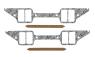 CHRYSLER V8 1962-1964 / DODGE V8 1963-1964 / PLYMOUTH V8 1963-1964 JOINT DE COLLECTEUR D`ADMISSION intake gasket Chrysler big block Dodge and Plymouth Mr Gasket 302