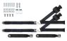 1973-91 gm truck 3pt 369-blk-20 belts w/pushbutton & 337 hardware kit for bench seats (pair) RETROBELT RB-7391GMTKKT-BLK-BE