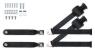 1973-91 gm truck 3pt 369-blk-12 belts w/pushbutton & 337 hardware kit for bucket seats (pair) RETROBELT RB-7391GMTKKT-BLK-BU