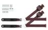 1973-91 gm truck 3pt 369-brg-12 belts w/pushbutton & 337 hardware kit for bucket seats (pair) RETROBELT RB-7391GMTKKT-BRG-BU