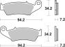 SBS RSI PLAQUETTES FREIN 694RSI AVANT KAWASAKI KX 450 F /DFI 2006-2020
