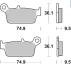SBS RSI PLAQUETTES FREIN 604RSI ARRIERE GAS GAS EC 200 2000-2020 / EC 200 HOBBY 2007-2013