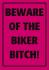 PLAQUE DE MTAL DCORATION PARKING SING BEWARE BITCH*