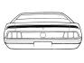 FORD MUSTANG 1971-1972 KIT DE BANDES COFFRE MACH 1 NOIR 1971-1972 Mach 1 trunk stripe kit Black SCOTT DRAKE SK-010