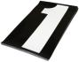 SET D`AUTOCOLLANTS STICKERS NUMRO 0 BLANC POUR COURSE MOTOCROSS 6*