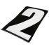 SET D`AUTOCOLLANTS STICKERS NUMRO 2 BLANC POUR COURSE MOTOCROSS 6*