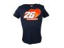 MOTO GP T-shirt Femme Officiel DANI PEDROSA 26 BLEU*