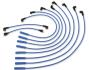 FORD MUSTANG 1964-1969 V8 302 351 W SET CABLES DE BOUGIES 8 mm BLEU small block TAYLOR 64652 CONNECTEUR FEMELLE TYPE ORIGINE