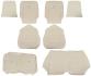 FORD MUSTANG 1964-1966 DELUXE PONY COUPE KIT HOUSSES DE SIEGES AVANT ET ARRIRE BLANC Deluxe Pony Seat Upholstery white TMI 43-70125-2290
